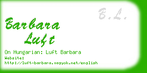 barbara luft business card